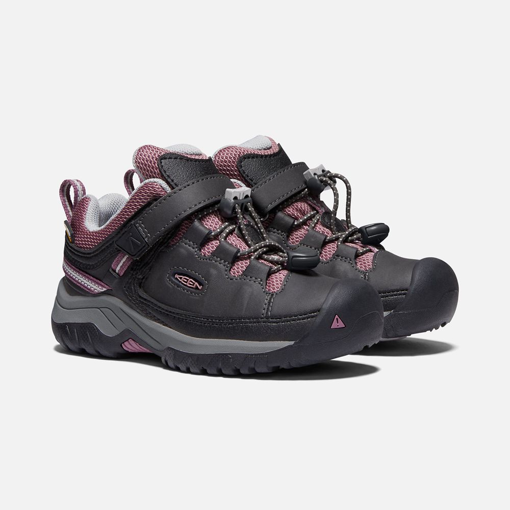 Zapatos de Seguridad Keen Mexico Negros/Rosas - Niños Targhee Waterproof - XF5672903